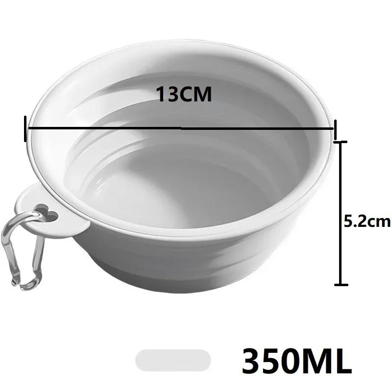 350ML Collapsible Silicone Pet Bowl, Foldable Dog Drinking Water Bowl, Portable Water Dish for Dogs & Cats Outdoor Use