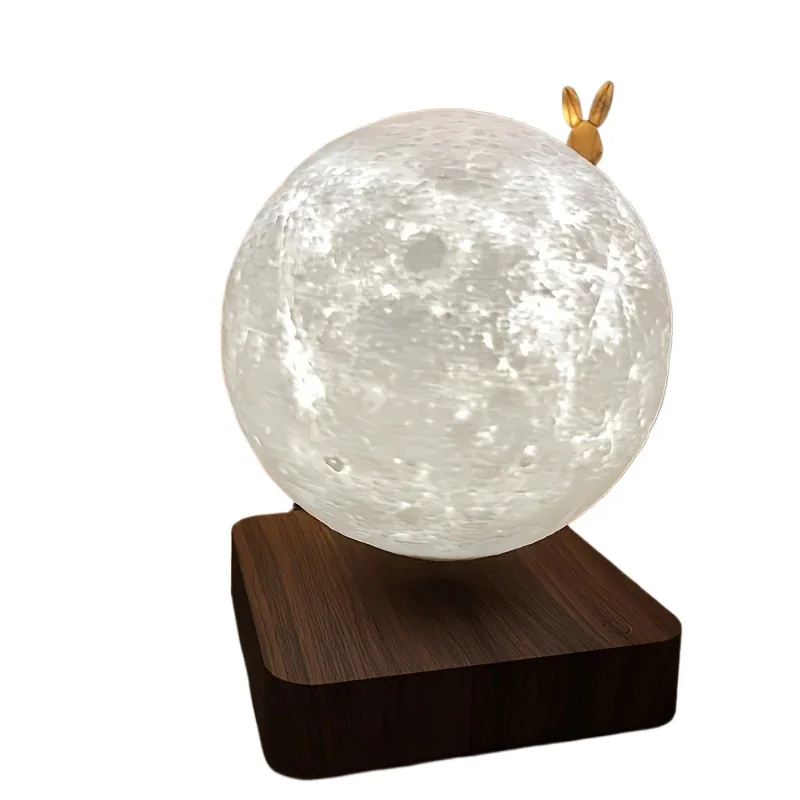 

Levitating Moon Lamp, Magnetic Floating Moon Lamp Spinning Luna Night Light with 3 Color Modes, for Home Office Desk Decor,