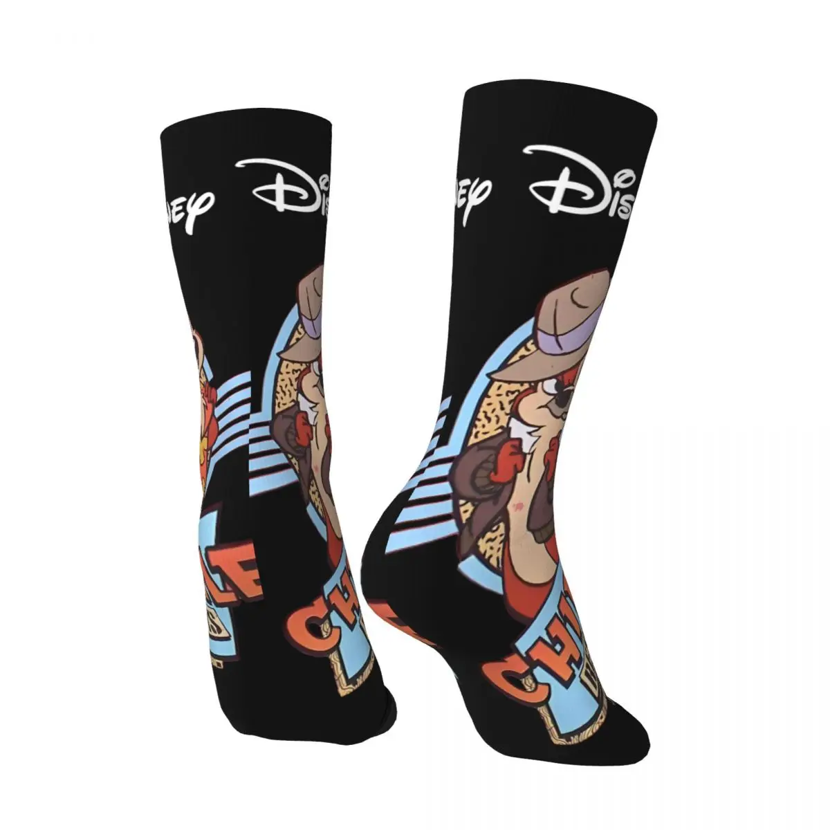 Funny Rescue Rangers Classic Poster Men's Socks Retro Harajuku Disney Rescue Rangers Hip Hop Novelty Casual Crew Crazy Sock