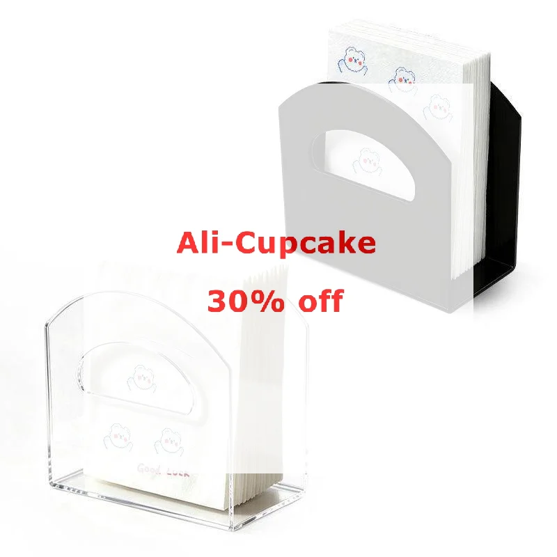 Space-saving Acrylic Napkin Holder U-shape Premium Tissue Organizer Creative Transparent Storage Stand Bar Supply