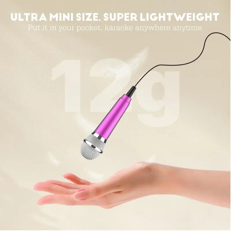 ميكروفون ASMR صغير محمول صوتي لمدونات الفيديو ومكبر صوت للغناء والبودكاست
