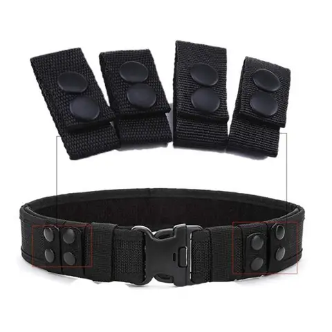 4Pcs Multipurpose Tactical Belt Portable Belts Accessory Double Nylon Buckle with Double Snaps Outdoor Sports Parts Fixed Buckle