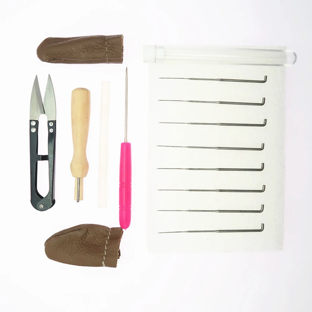 

15pcs Needle Felting Starter Kit Set Wool Felting Needle Tool for DIY Art Handwork (Eight Needle, Random Color)