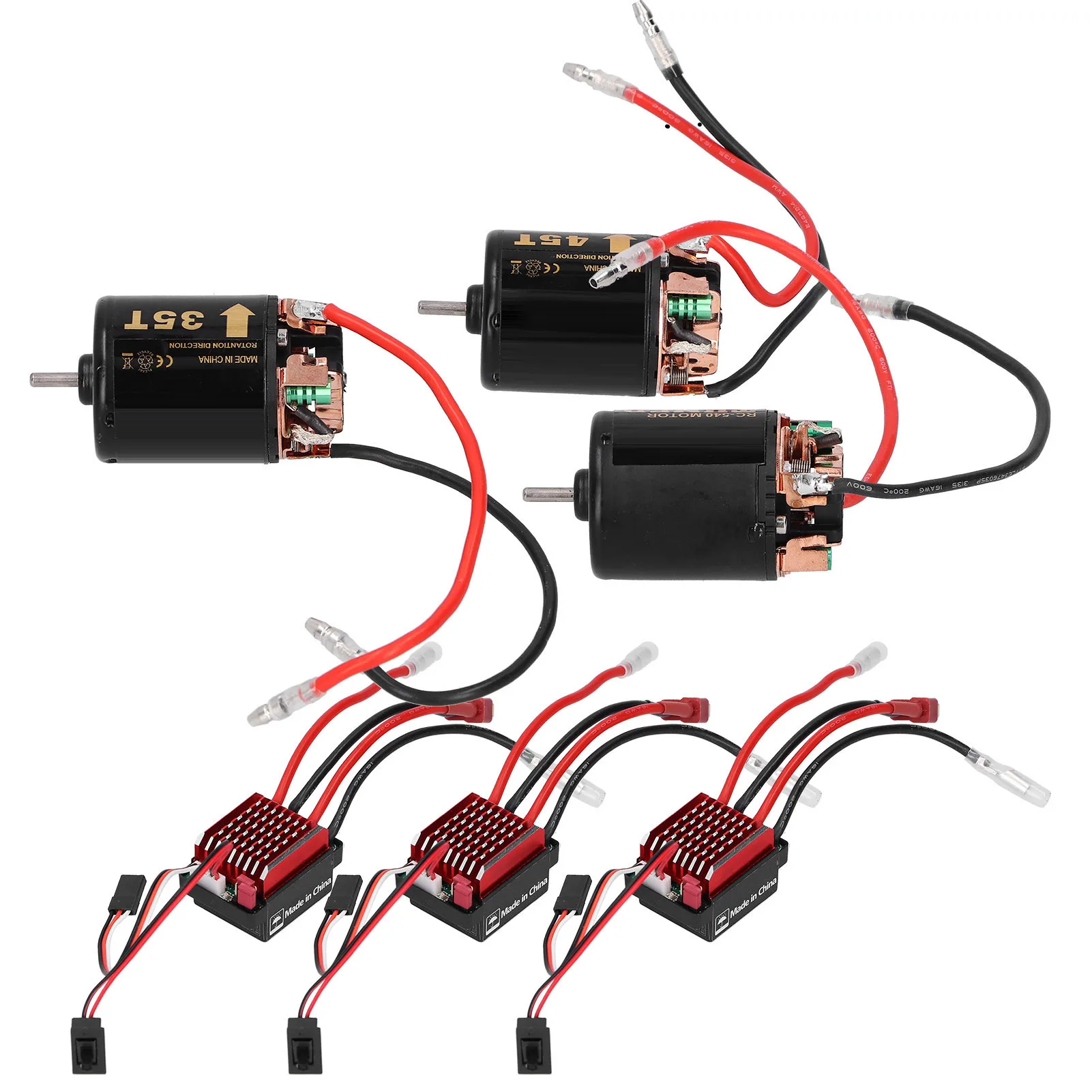 rc-モーター-esc-低電圧-rc-ブラシ付きモーター-ブラック-レッド-高温高ねじり-1-10-rc-カー用