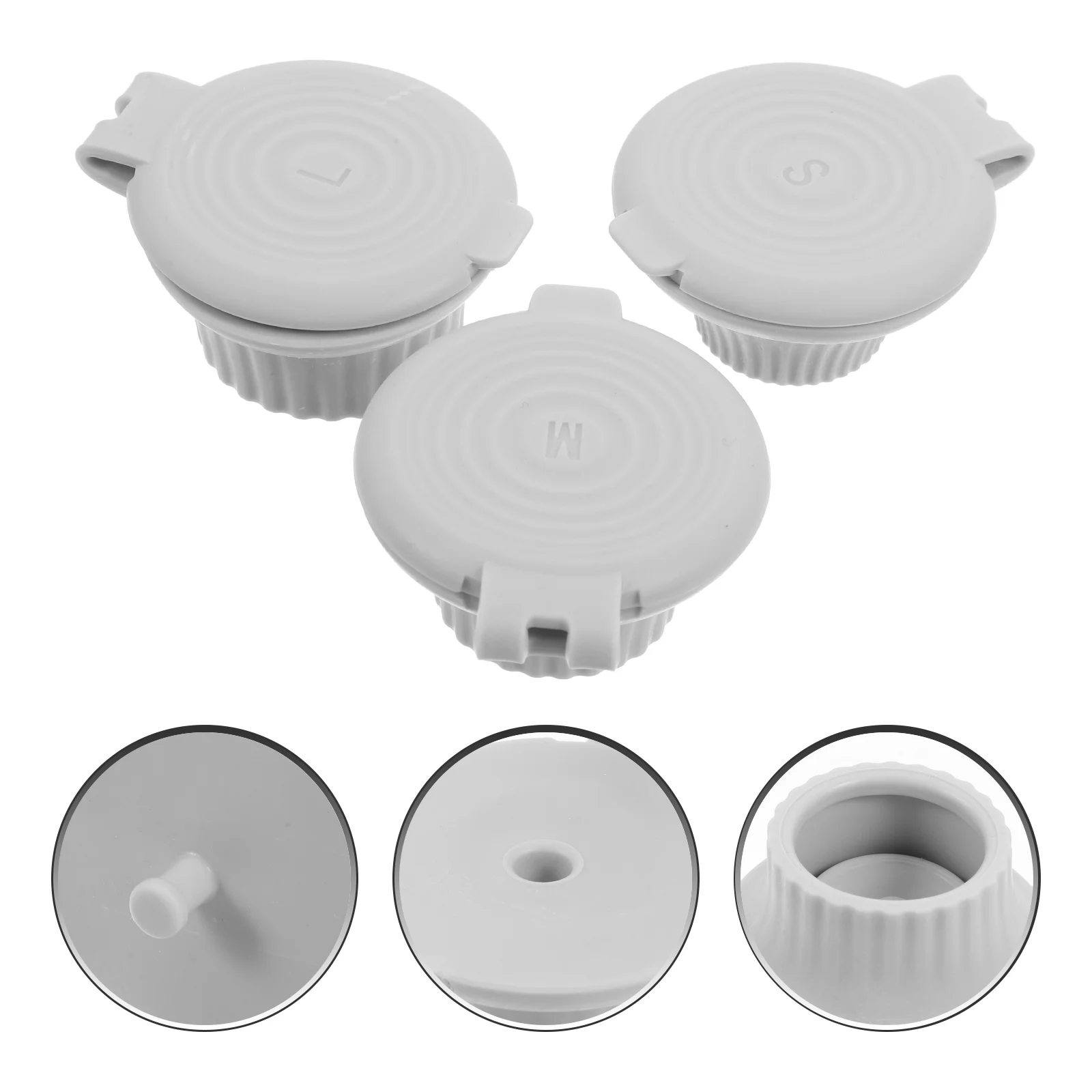 

3 Pcs Inverted Bottle Cap Bottles Pump Leakproof Fluid Writing Lids Travel Soap Dispenser Upside down