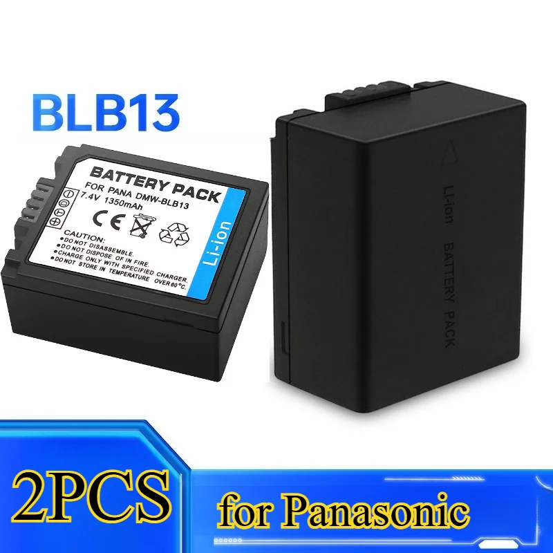 

2 шт., 1350 мАч, BLB13, сменный аккумулятор для Panasonic DMC-G1/G2/G10/GK/GH1, высокая емкость, литий-ионный аккумулятор, защита от перезарядки