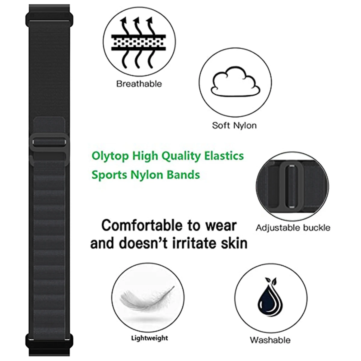 22 26mm Alpine Nylon Garmin Quick Release Strap Wristband For Fenix5 5XPlus 6 6XPro Instinct2 Watch Band Fenix7 7XPro Bracelet