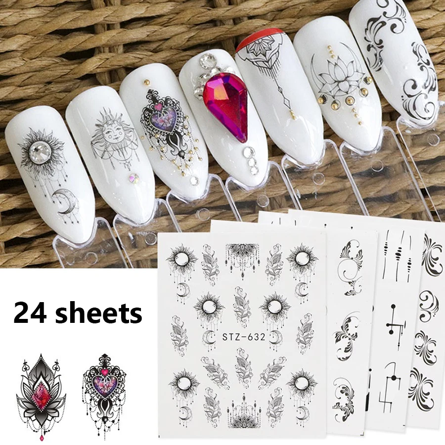 Buntes Blumen- und Fruchtdesign Erdbeer-Nagelkunst DIY Wassertransfer-Aufkleber-Set - Gemischte Designs Maniküre-Aufkleber – Detail 9