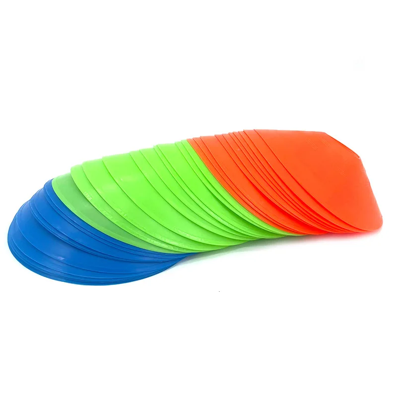 10Pcs Agility Disc Cone Set Multi Sport Training Space Cones With Plastic Stand Holder For Soccer Football Ball Game Disc