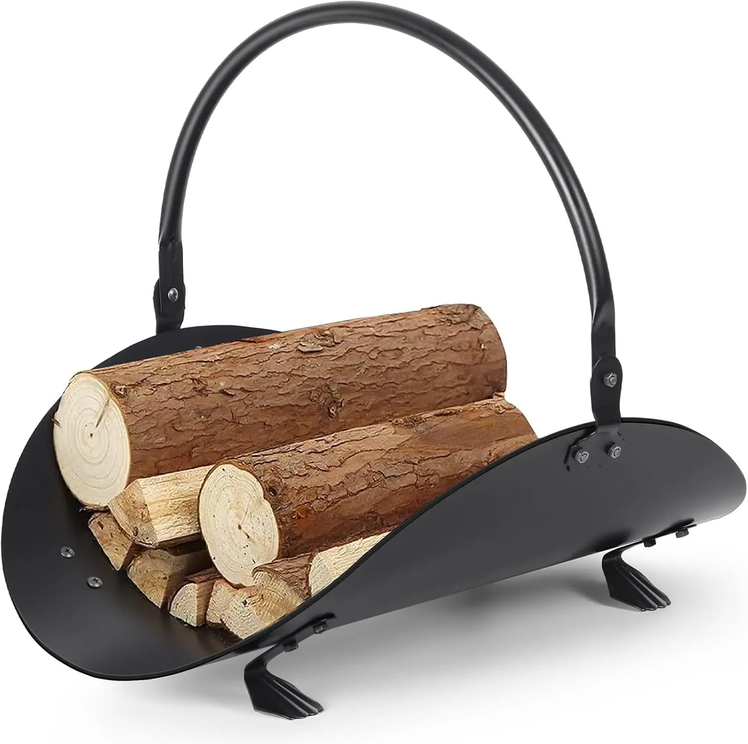 

Wrought iron firewood stand Portable fireplace Firewood stand Wood stacking storage stand Firewood basket