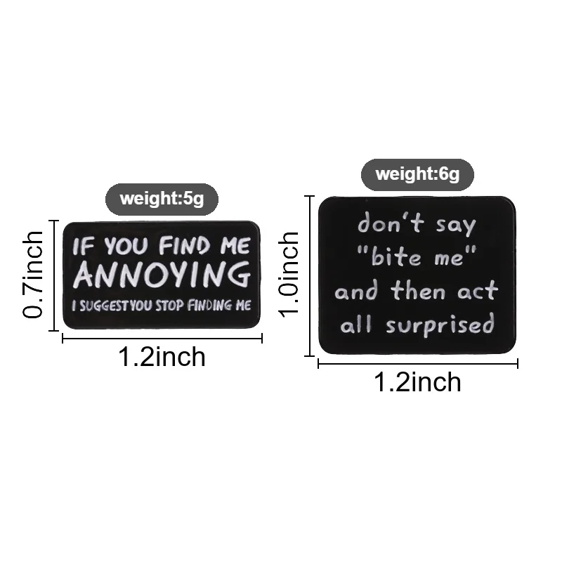 Sarcastic Sayings Enamel Pin Set if You Find Me Annoying Funny Attitude Quote Brooch Aesthetic Clothing Accessory