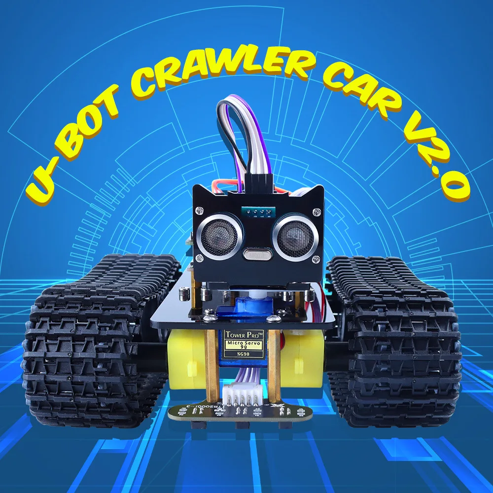 

Открытие источника Arduino умный танк автомобиль робот отслеживание Bluetooth U-Bot гусеничный автомобиль ai обучающая игрушка в подарок