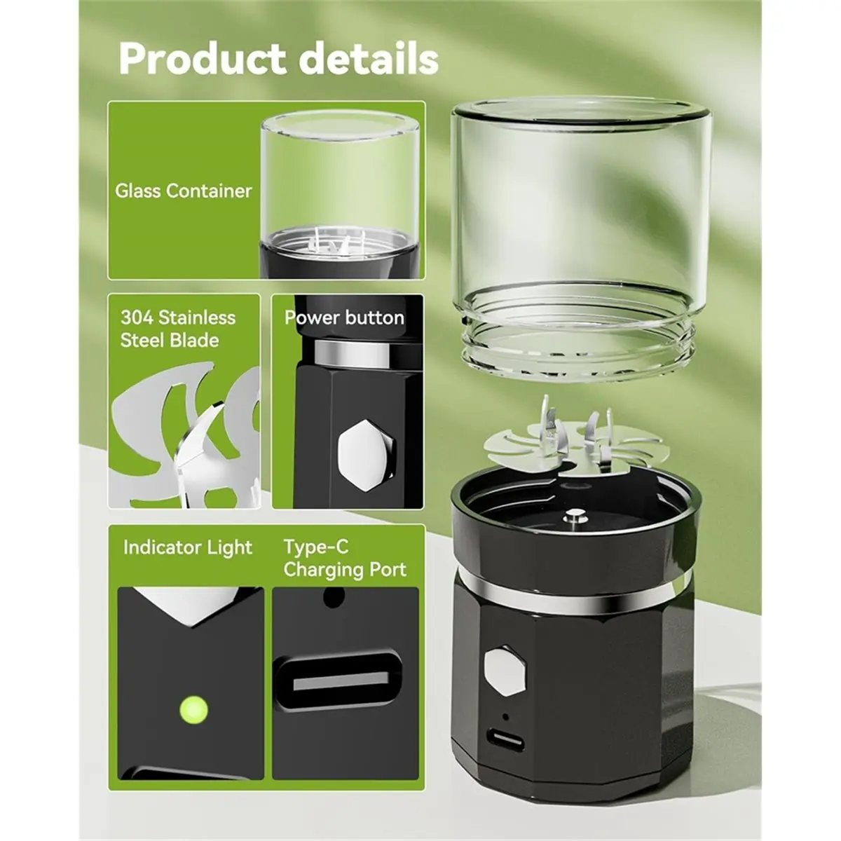 [A99U] Cordless Electric Pill Crusher,Pill Crusher Fine Powder with Stainless Steel Blade, for Pills & Vitamins Extremely Fine