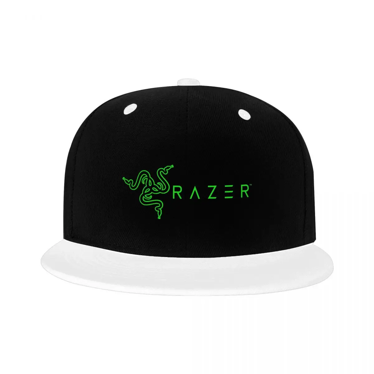 LAPTOP - RAZER LOGO Flat Brim Hat Embroidery Baseball Cap Hip Hop Hat