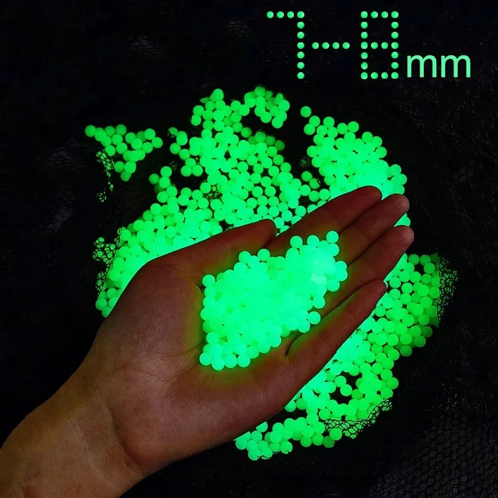 1W Luminous Gel Balls Blaster Jelly Beads Splat Gun 7-8 mm Water Beads Ammo for Orbeez Splatter Ball Gun Green Fluorspar Pearls