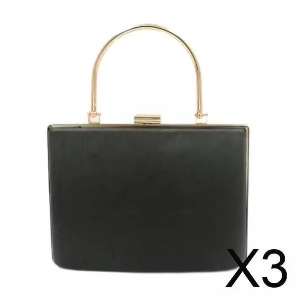 

Летняя пляжная женская сумка-клатч, черный прямоугольный кошелек из искусственной кожи с ручкой для выпускного вечера