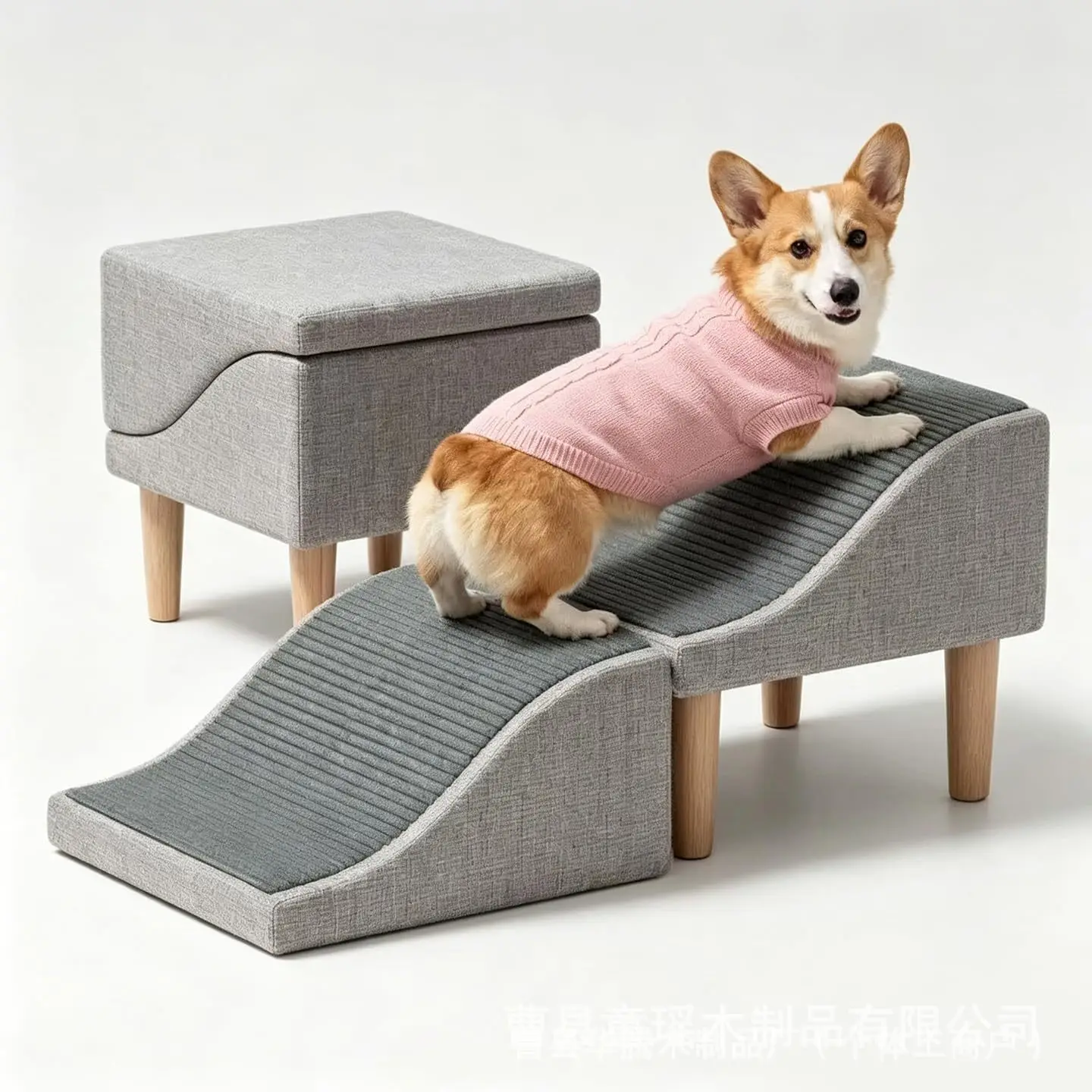 Foldable Wooden Pet Stairs Bedside Sofa Access Floor Standing Steps In Simple Style Multi-Specification Options