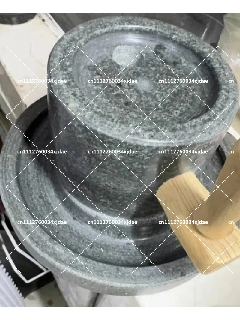 bluestone-tea-mill-handmade-stone-grinder-13x20cm-small-tea-mill-traditional-teaching-aid-for-tea-lovers