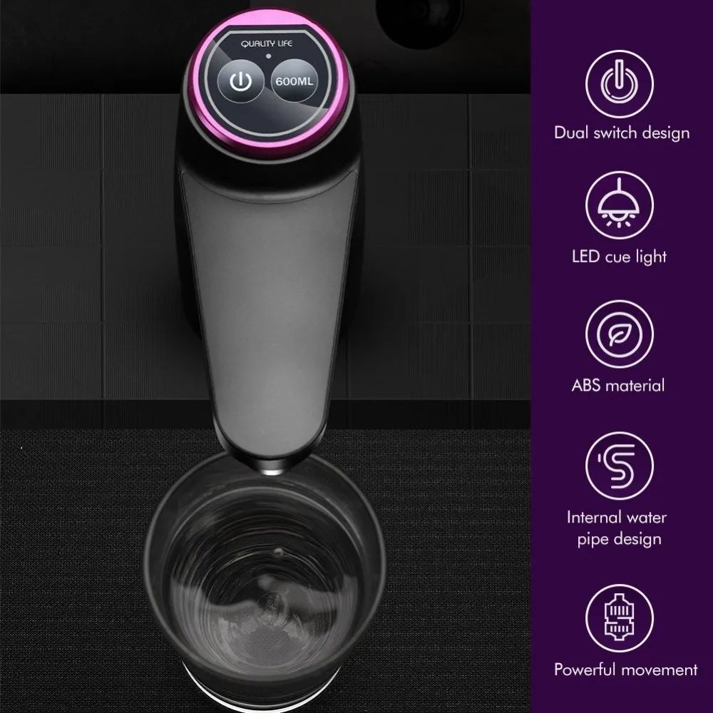 

Электрический водяной насос с зарядкой через USB, малошумный, с трубкой, автоматический диспенсер для воды, беспроводной, количественный