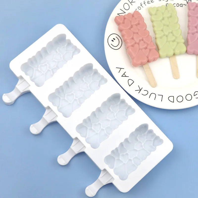 4 consecutive large fanxin ice cream molds DIY popsicle molds summer ice making tools without sticks