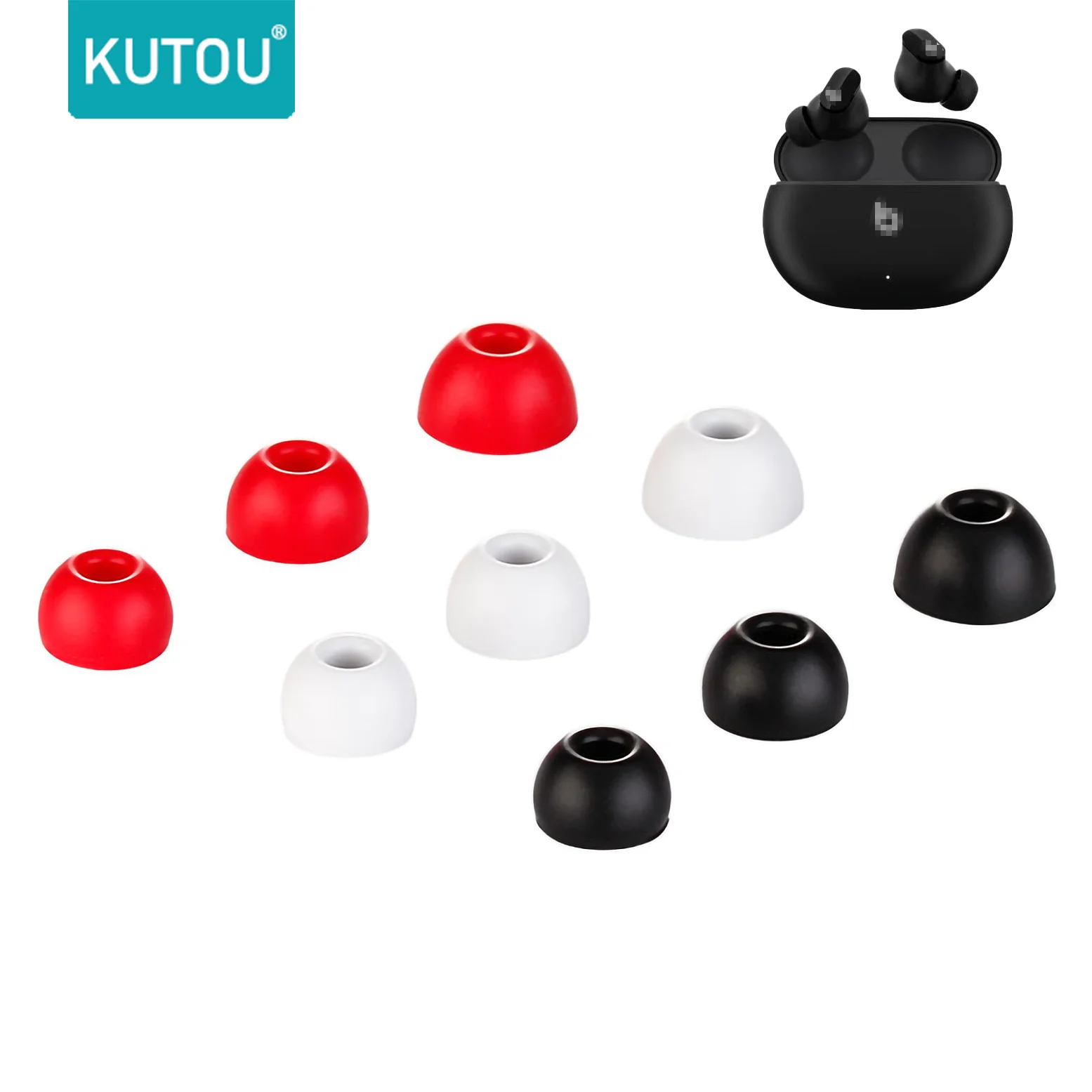 

KUTOU Earbuds for Beat Studio Buds Wireless Headphones Eartips Fit Pro Silicone Earplug In-Ear Headphones