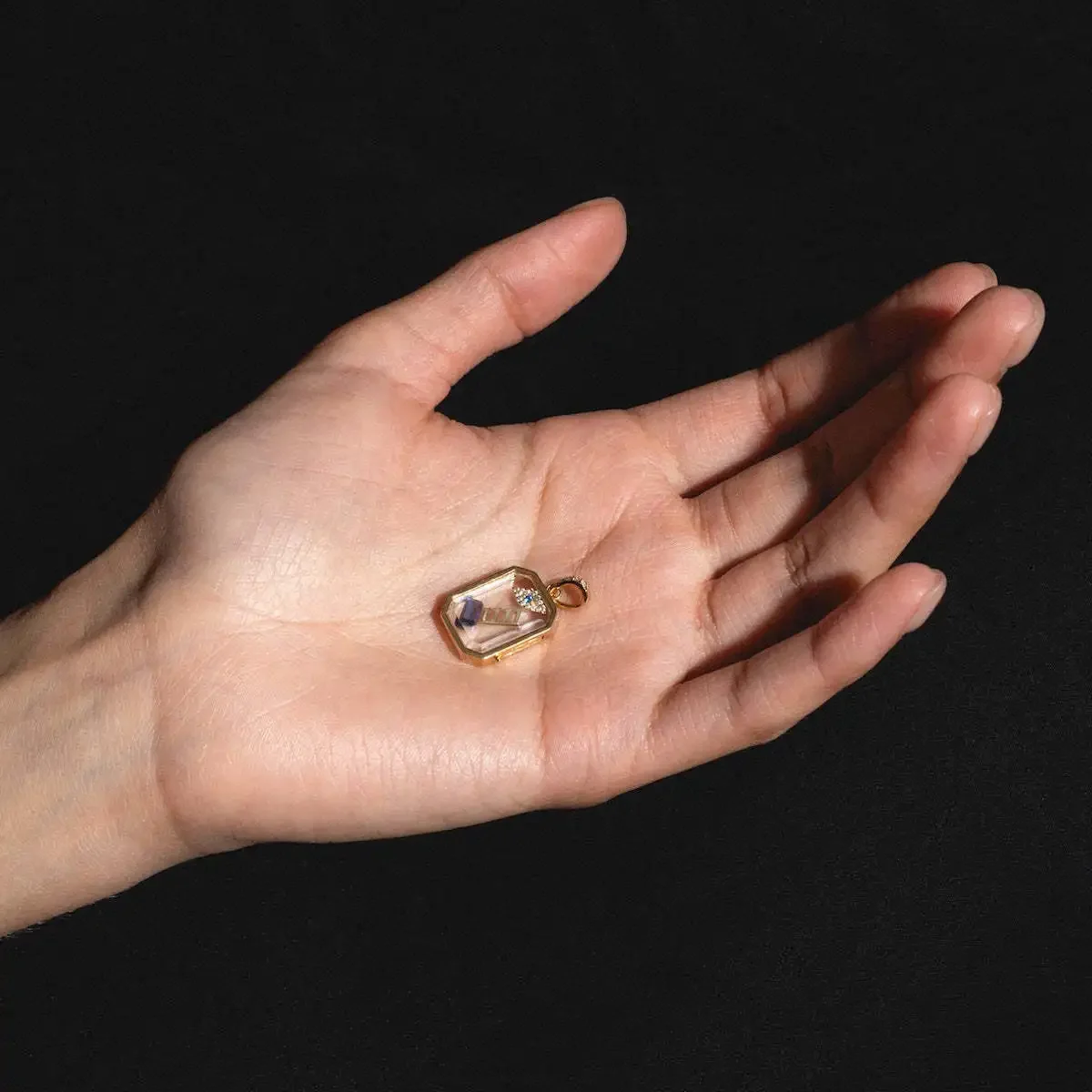 الرغيف الفرنسي الذهب المنجد 18 كيلو الذهب تصفيح قلادة شخصية صغيرة سحر جوهرة DIY قلادة مجوهرات هدايا عيد الميلاد للنساء