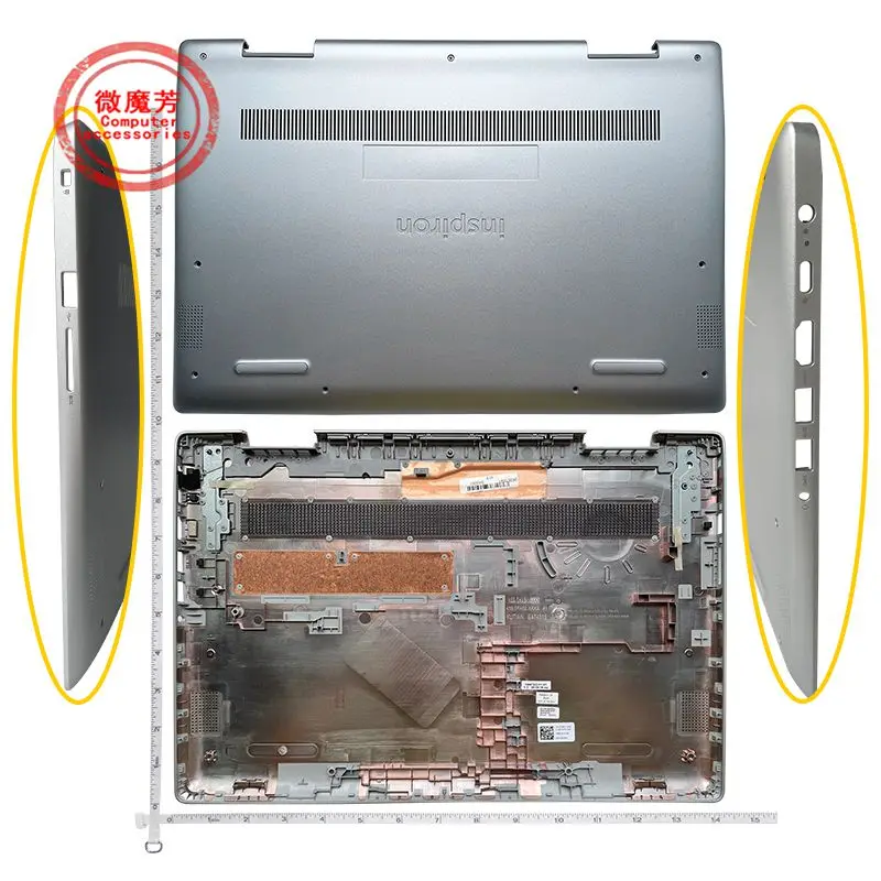 

New 03TPY7 3TPY7 For Dell Inspiron 15MF 5581 5582 5591 2-in-1 Laptop Door Cover Lower Bottom Cover Base Lid Back Shell silver