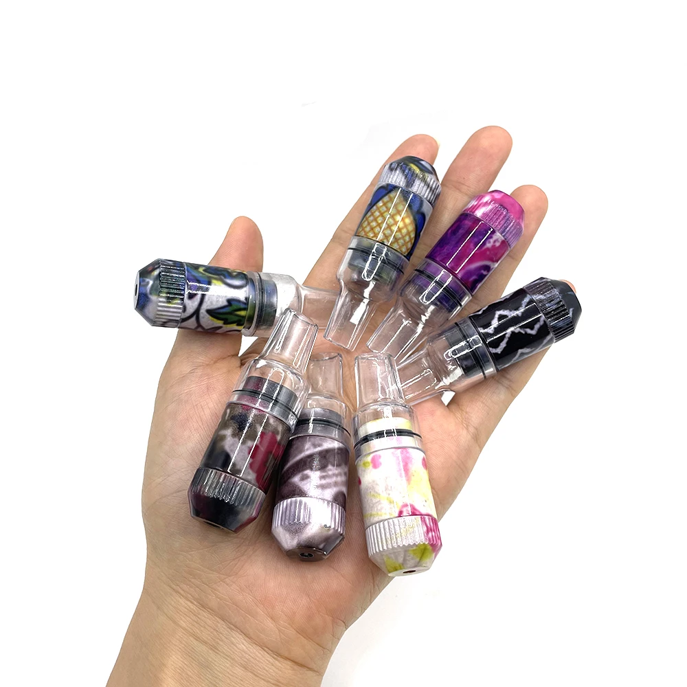 2/5/10 pezzi mini capezzolo di stampa in lega di alluminio tubo di metallo tubo acrilico bocchino sigari strumenti accessori colori casuali