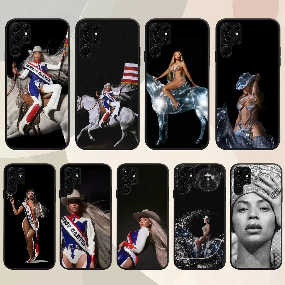 Singer Beyonce Cowboy Carter Phone Case For Samsung Galaxy S24 S21 10 Plus S22 S30 Note S23 Lite 20 FE Ultra Shell