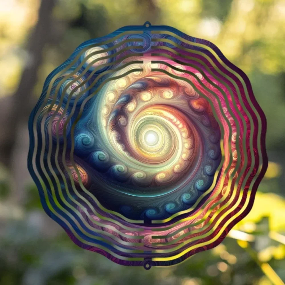 CIFBUY Wind Chimes 360 Rotating Garden Spinner Vibrant Swirling Hanging Ornament Decor for Yard Patio Lawn Porch Backyard