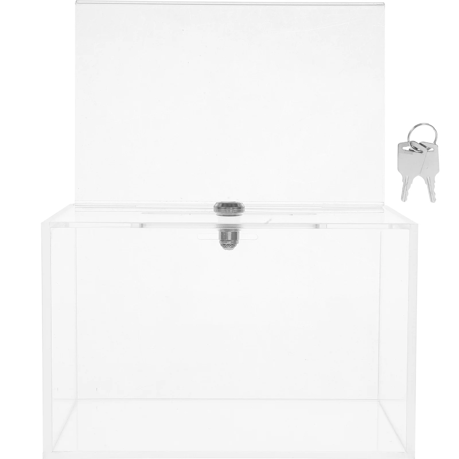 صندوق الاقتراع الأكريليكي صندوق اقتراحات شفاف قابل للقفل لانتخابات التصويت والمدارس الحكومية مجموعة ردود الفعل المجتمعية