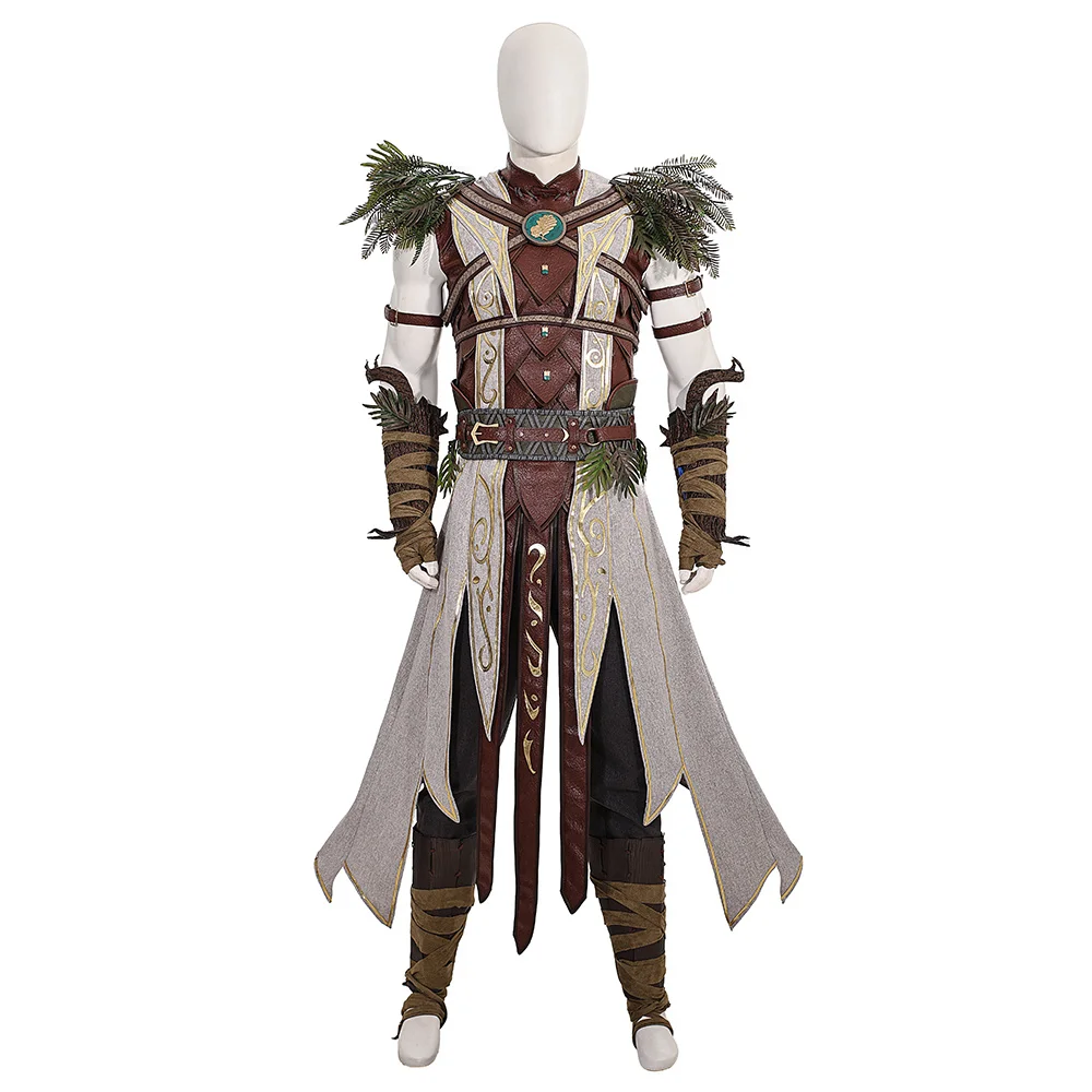 Game Halsin Cosplay Costume Men  Battle Suit with Accessories full Set  Halloween Carnival Outfit