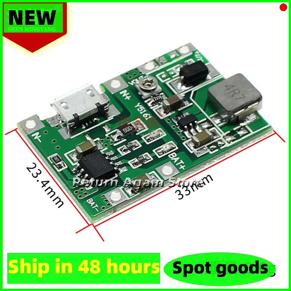 3.7V to 9V/5V Boost Module, 2A Adjustable Step-up Board for Multimeter Modification and 18650 Lithium Battery Charging