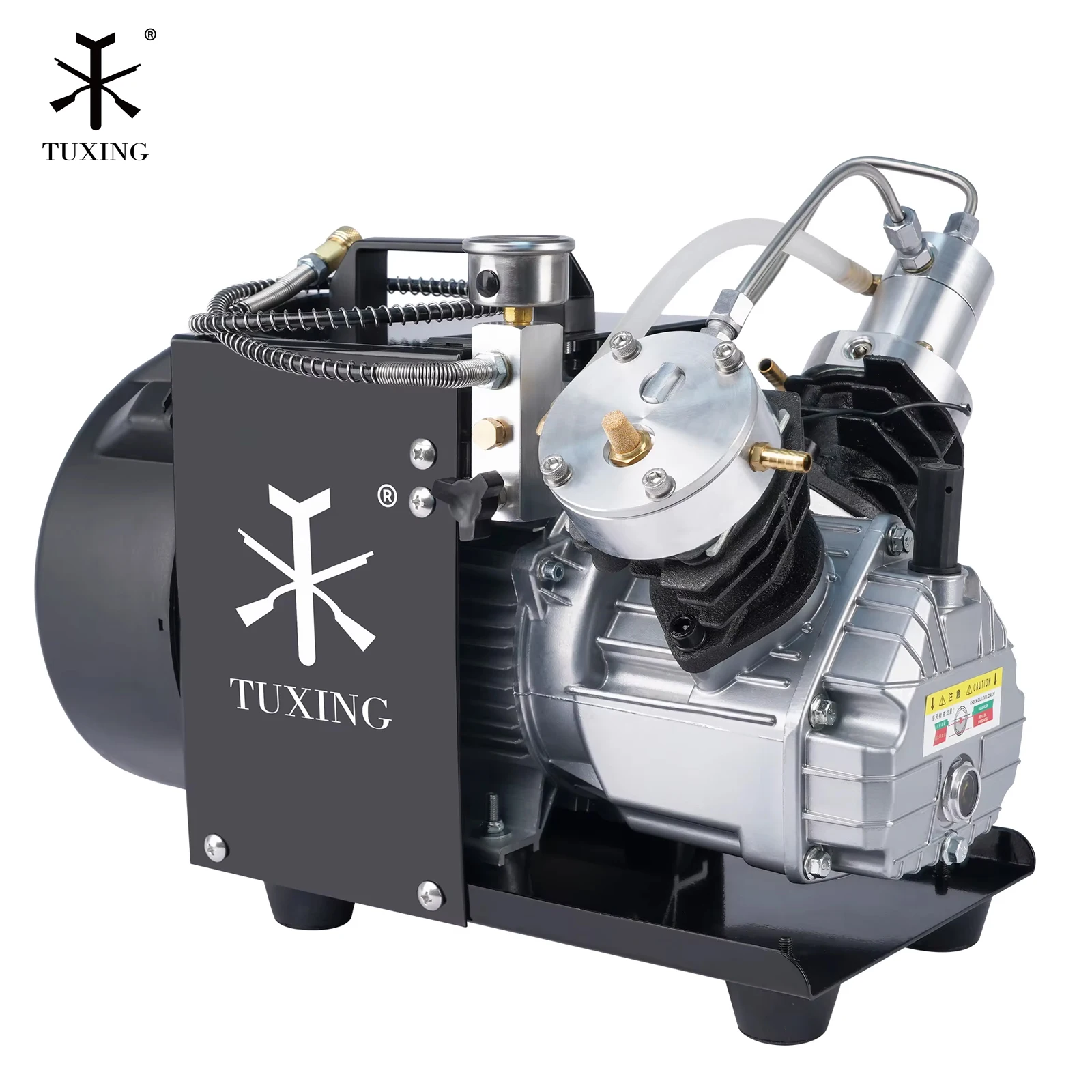 TUXING TXEDM041 300Bar PCP Air Compressor High Pressure Pneumatic Compressor with Water Cooling System for Airgun Scuba Diving