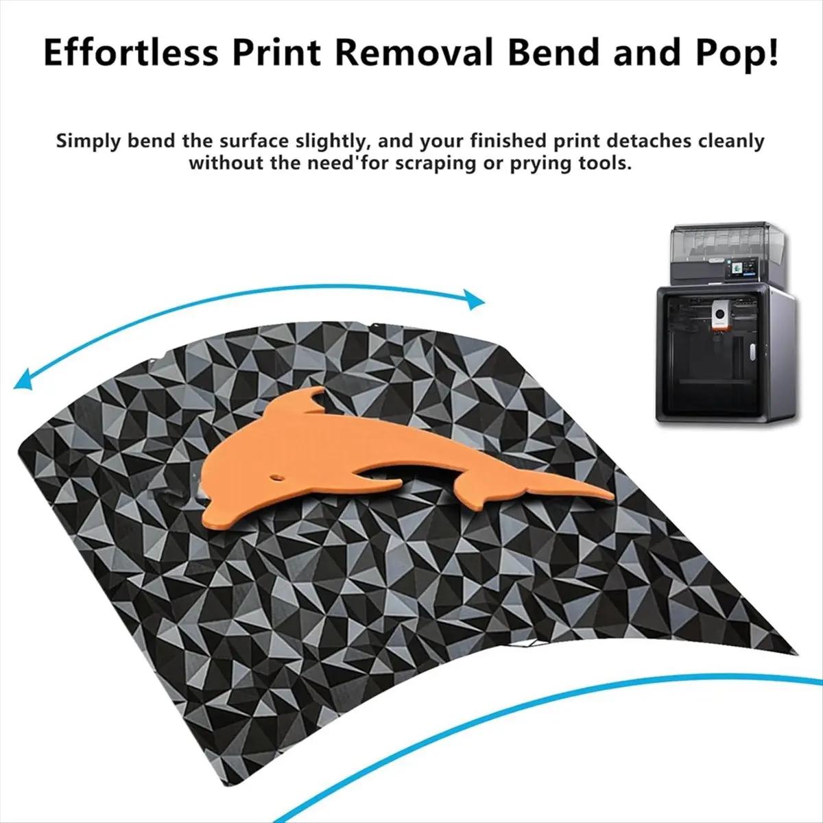 HITL 264x276mm for S1C Build Plate,Double Sided PEO PET Build Plate Flexible Spring Steel Heated Printing Bed Platform
