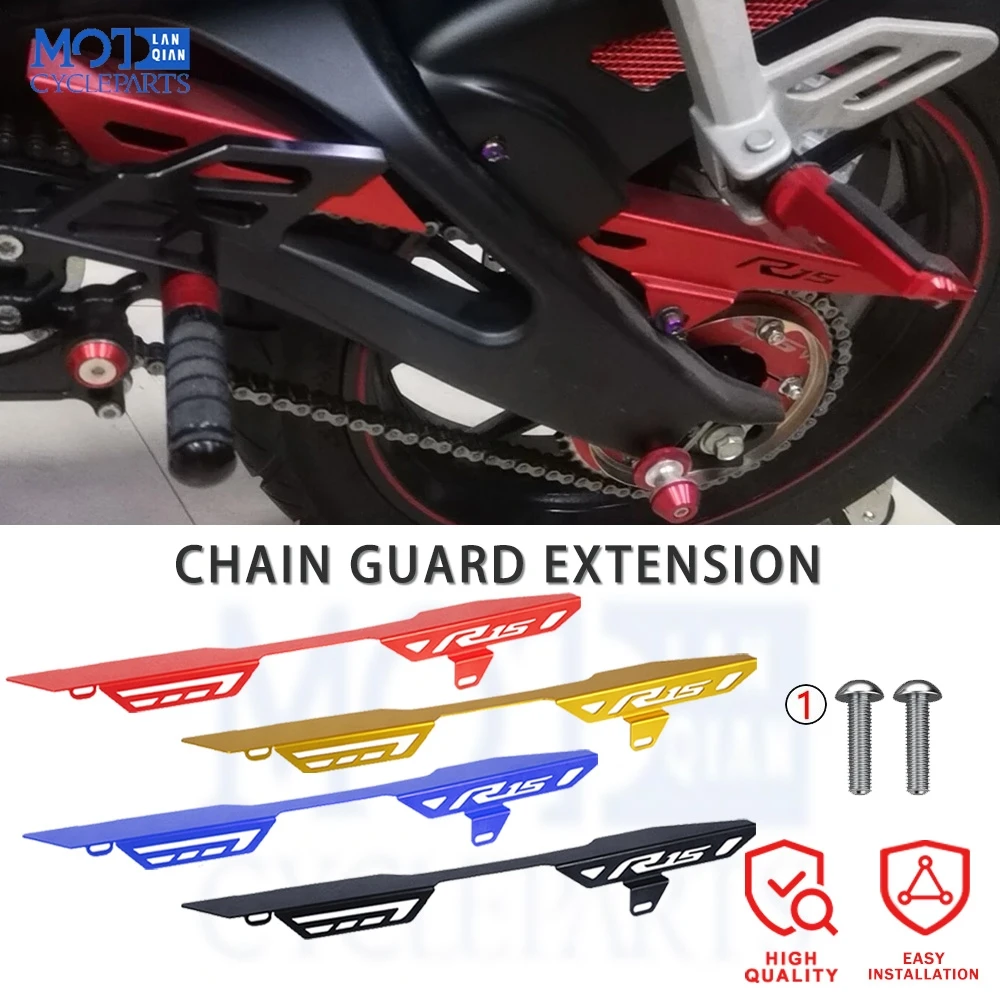 

Motorbike Accessories For Yamaha YZF-R15 YZFR15 V3 2017 2018 2019 2020 Aluminum YZF R15 V3 Sprocket Cover Chain Guard Protector