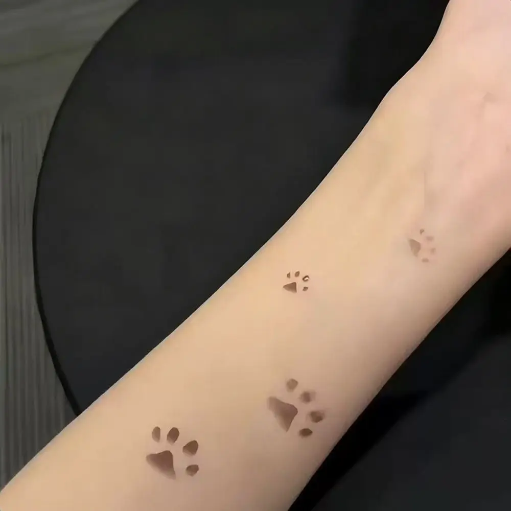 New Thermal Color Changing Cat Paw Temporary Tattoos Waterproof INS Style Temporary Tattoos Temperature Sensitive Stickers Gifts