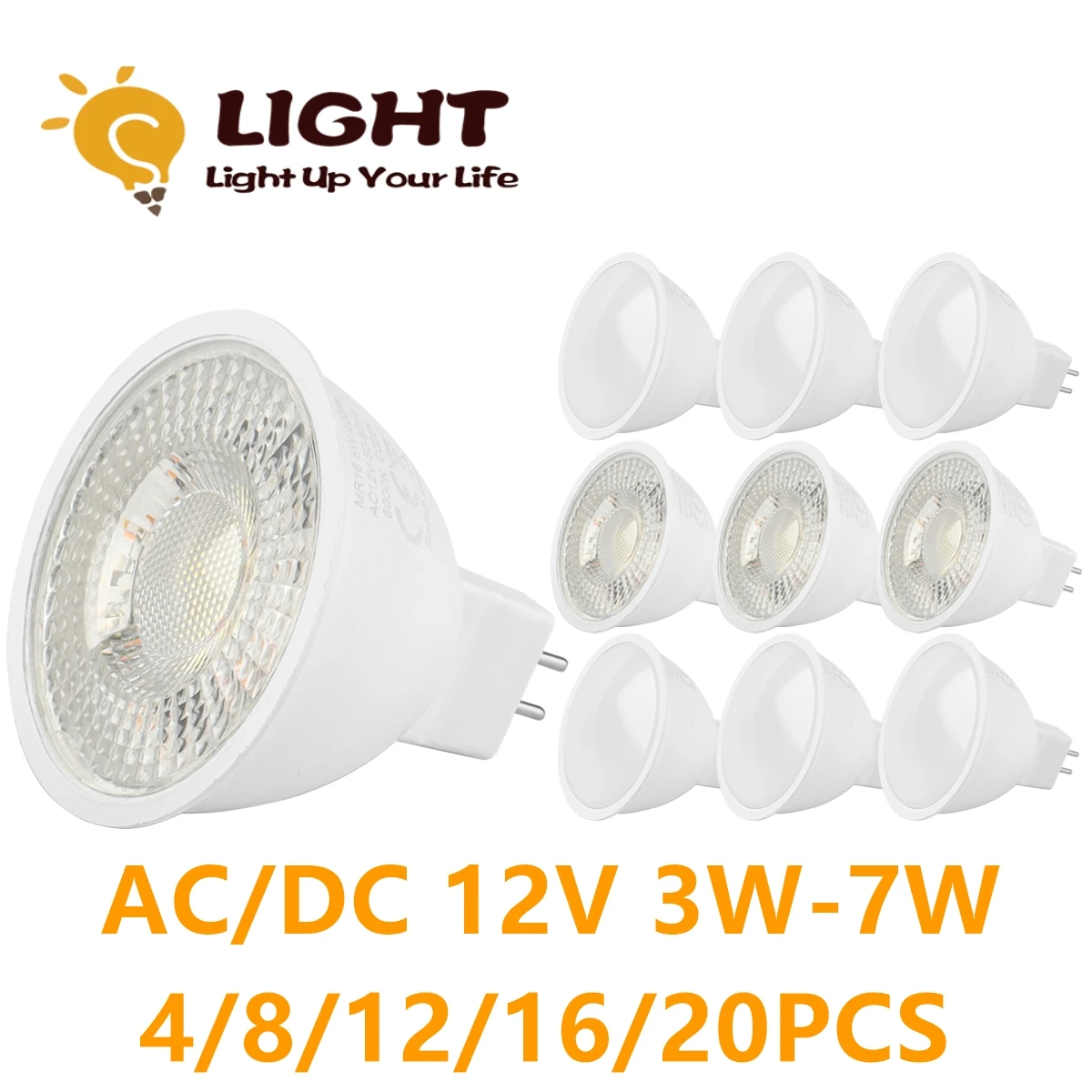 4-20PCS LED Spotlight MR16 GU5.3 low pressure AC/DC 12V 3W 5W 6W 7W Light Angle 38 120 degrees Apply to study kitchen