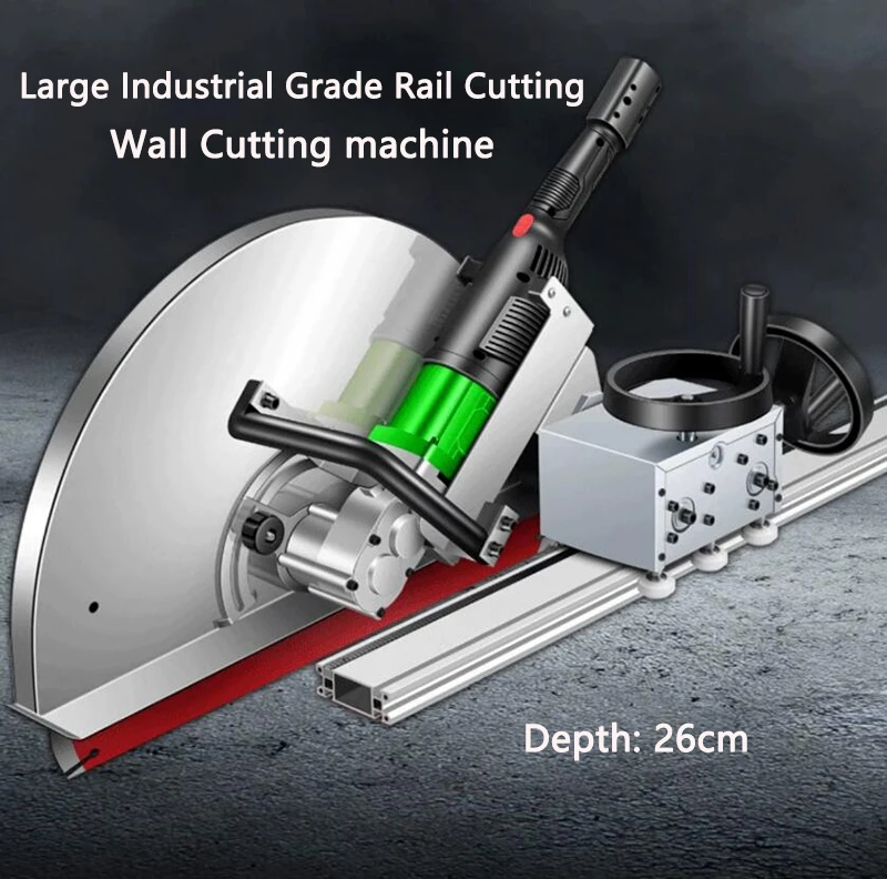 Electric Brushless Wall Cutting machine Reinforced Concrete Cement Floor Cutter Handheld Door Window Slotting machine Depth 26cm