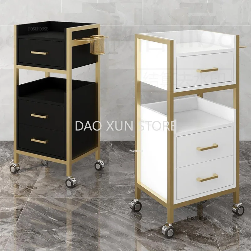 صالون تجميل الشعر أداة ضيقة عربات صالون حلاقة خاص صالون عربات أداة خزانة تصفيف الشعر لأثاث الصالون