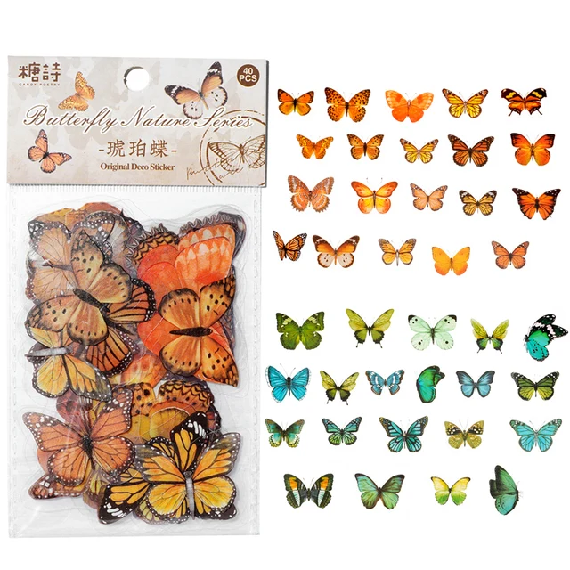 40 sztuk kolorowe skrzydła motyla naklejki wypełnienia z żywicy epoksydowej naklejka na rośliny dla majsterkowiczów silikonowe formy wypełniacz Nail Art rzemiosło Decor