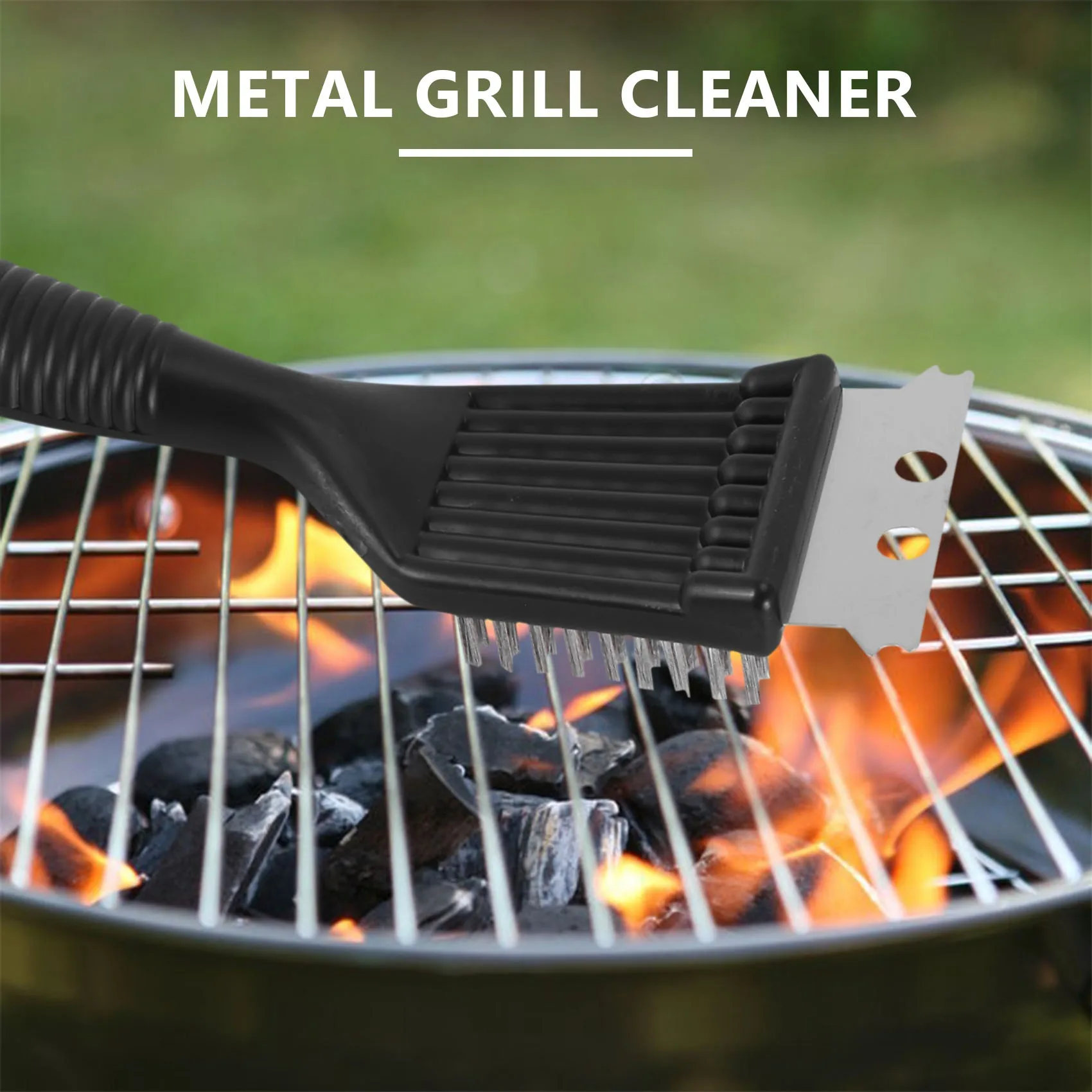 BBQ Grill Brush Grill Cleaner Barbecue Grill Brush and Scraper Non Scratch Cleaning Best for Any Grill 2 Pieces