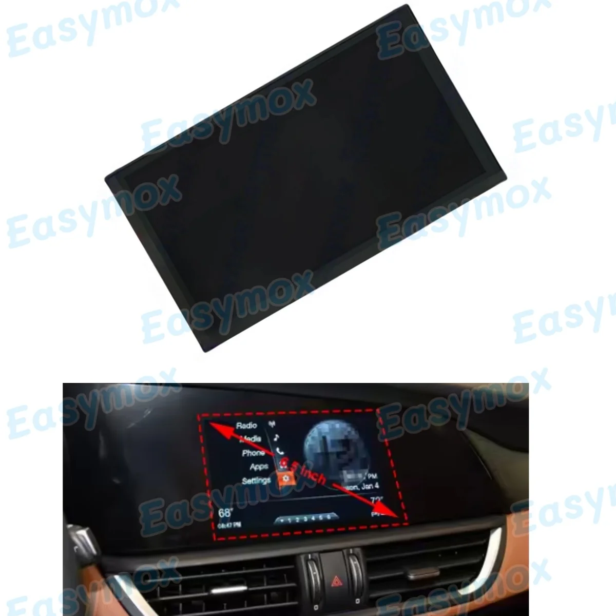 

6.5" LCD Display for Alfa Romeo Giulia 2015-2023 Car Accessories GPS Navigation Screen Replacement