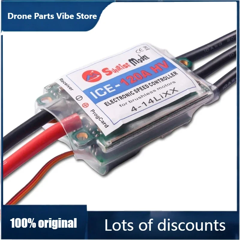 

FyDIY Parts SunriseModel ICE 4-14S 120A 180A HV ESC for Brushless Motor RC Model Helicopter Airplane