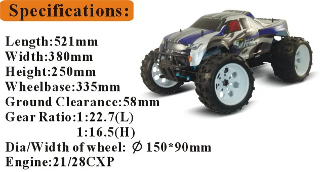 HSP 94762 RTR 1/8 Scale 4WD PRO Nitro Off-Road Truck SAVAGERY RC Engine Power Model Vehicle