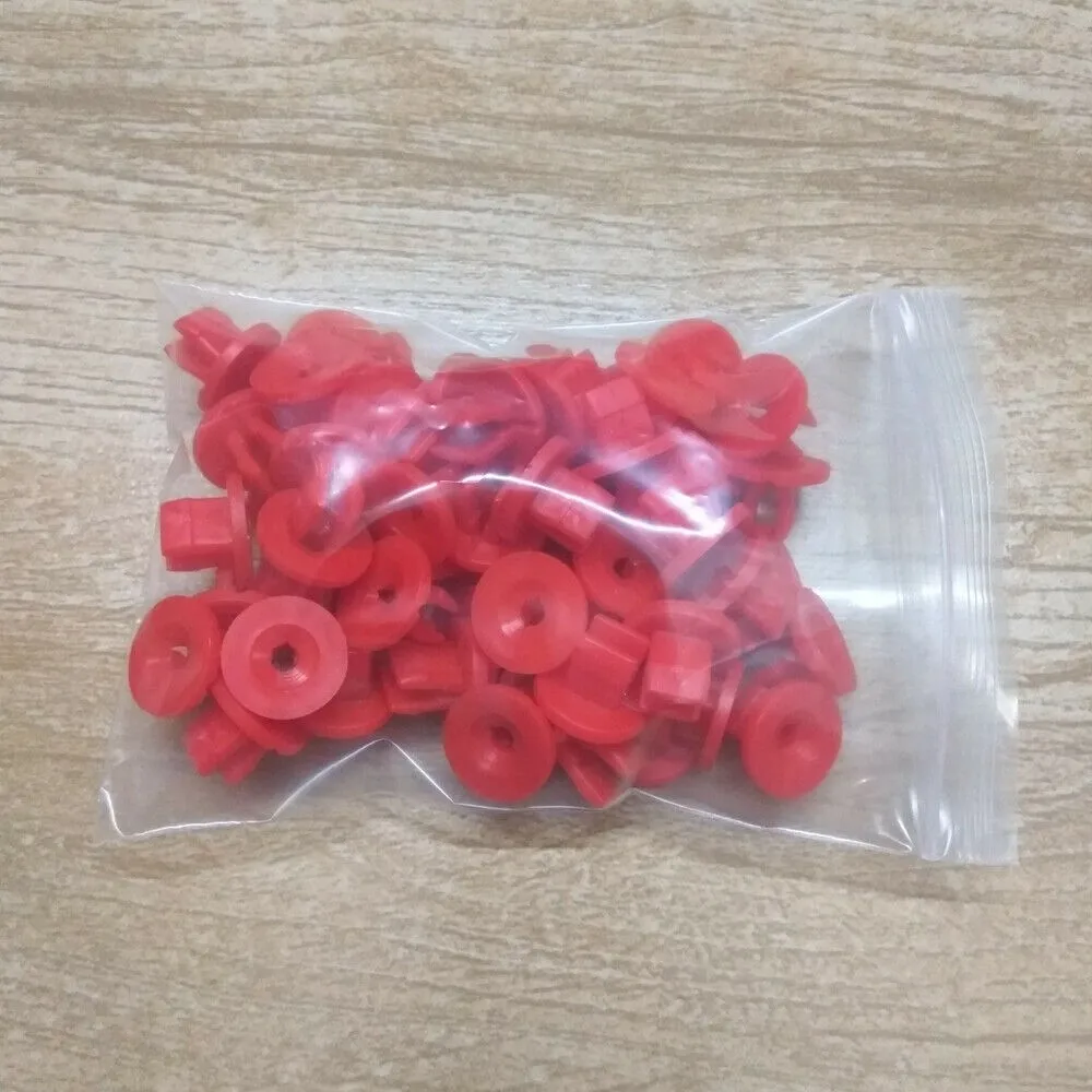 30pcs Plastic Screw Grommets Nylon Nut For FORD Under-Body Shield Nut Set Red W702438-S300 Interior Accessories Part Tool