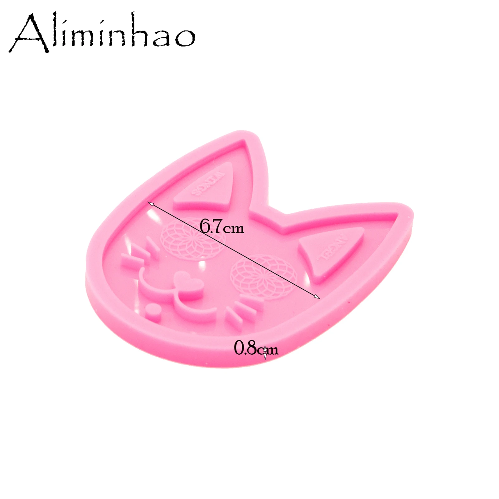 DY0609 Glossy Cat Head Keychain Molds Resin Crafting Fox Head Mold Epoxy Jewellery Silicone Molds