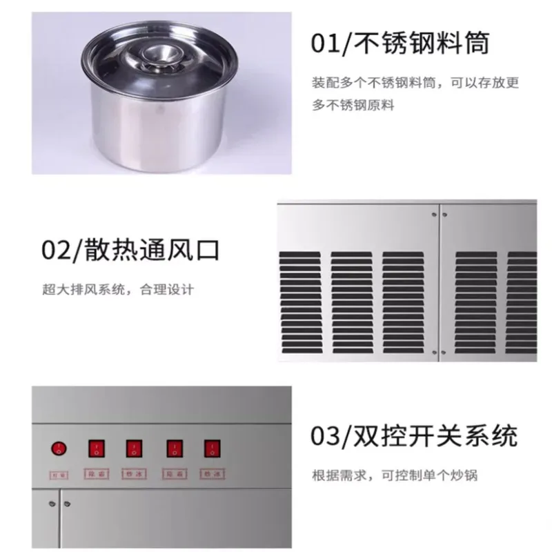 

High Performance Fried Ice Roll Machine 2 Pan / Fried Yogurt Machine / Fried Ice Cream Roll Machine