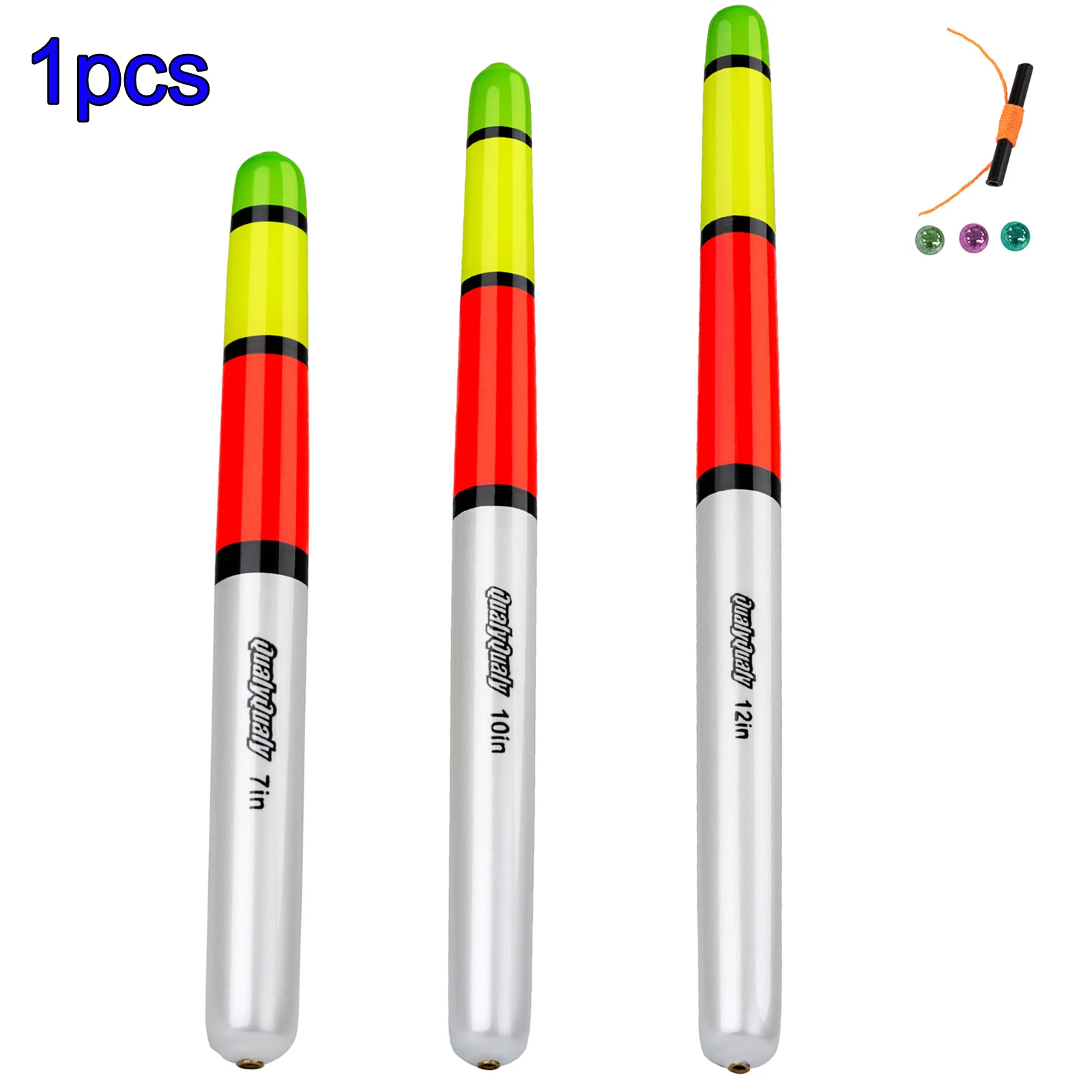 

Qualy 1 piece Catfish Fishing Float Balsa Wood Slip Bobber Buoys 7in 10in 12in Weighted Pole Shape Fishing Bobbers For Crappie