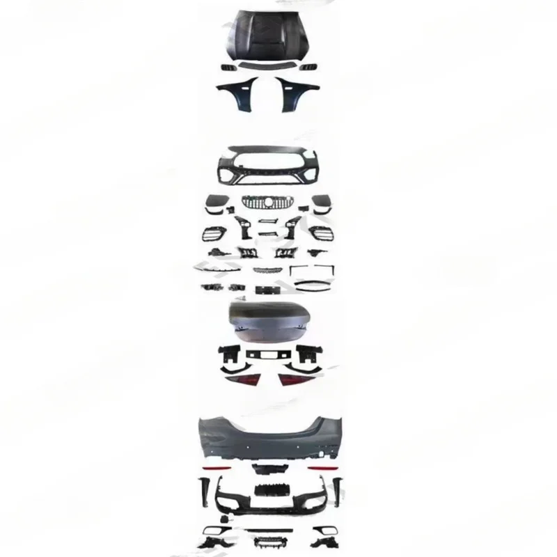 High Quality W206 Style Old To New Facelift Body Kit Front Rear Bumper Grille Auto Lamps Upgrade Fit For C Class W205 2015-2021